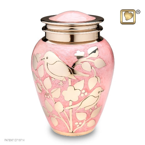 Blessing Birds Gold Urn