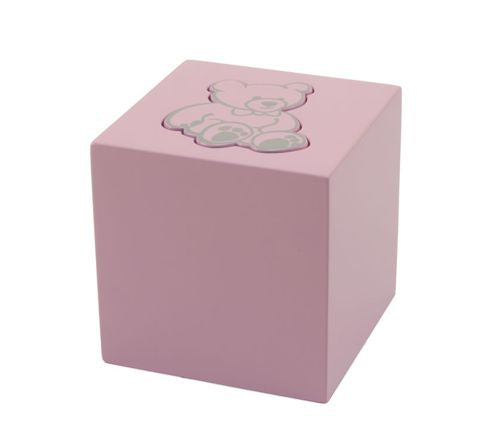 Teddy Bear Cube Keepsake – Pink