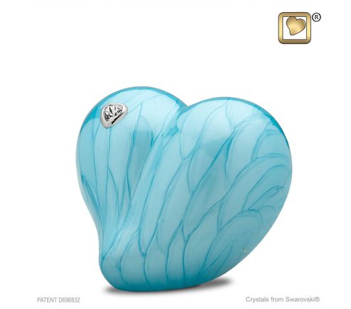 Love Heart Blue Urn