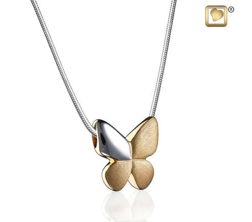 Butterfly (Silver-Gold Two Tone) Pendant