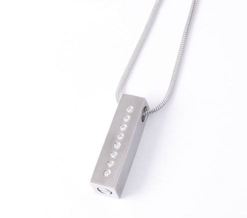 Diamante Rectangle Ash Pendant (Stainless Steel)