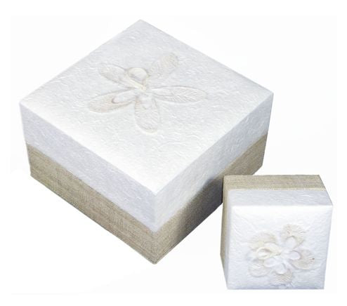 Embrace White Hemp Earthurns Urn