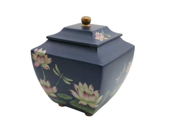 Water Lily Dragonflies Urn
