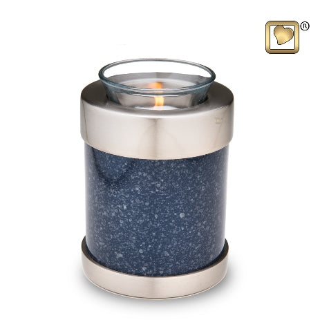 Tealight Urn – Speckled Indigo