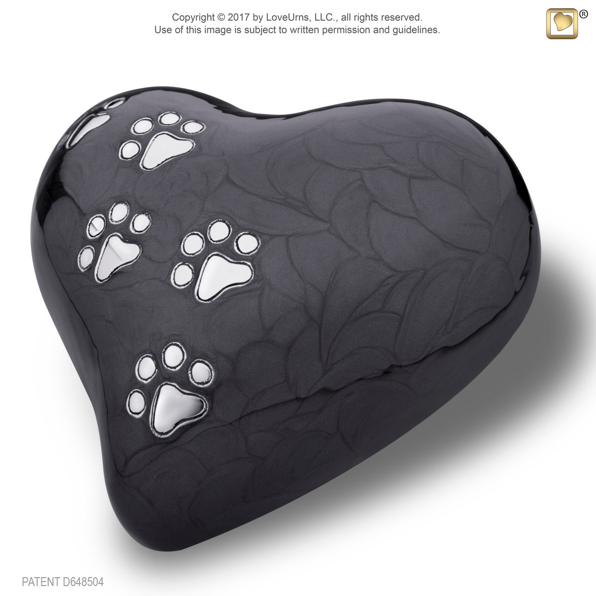 Heart Pearlescent Midnight Large