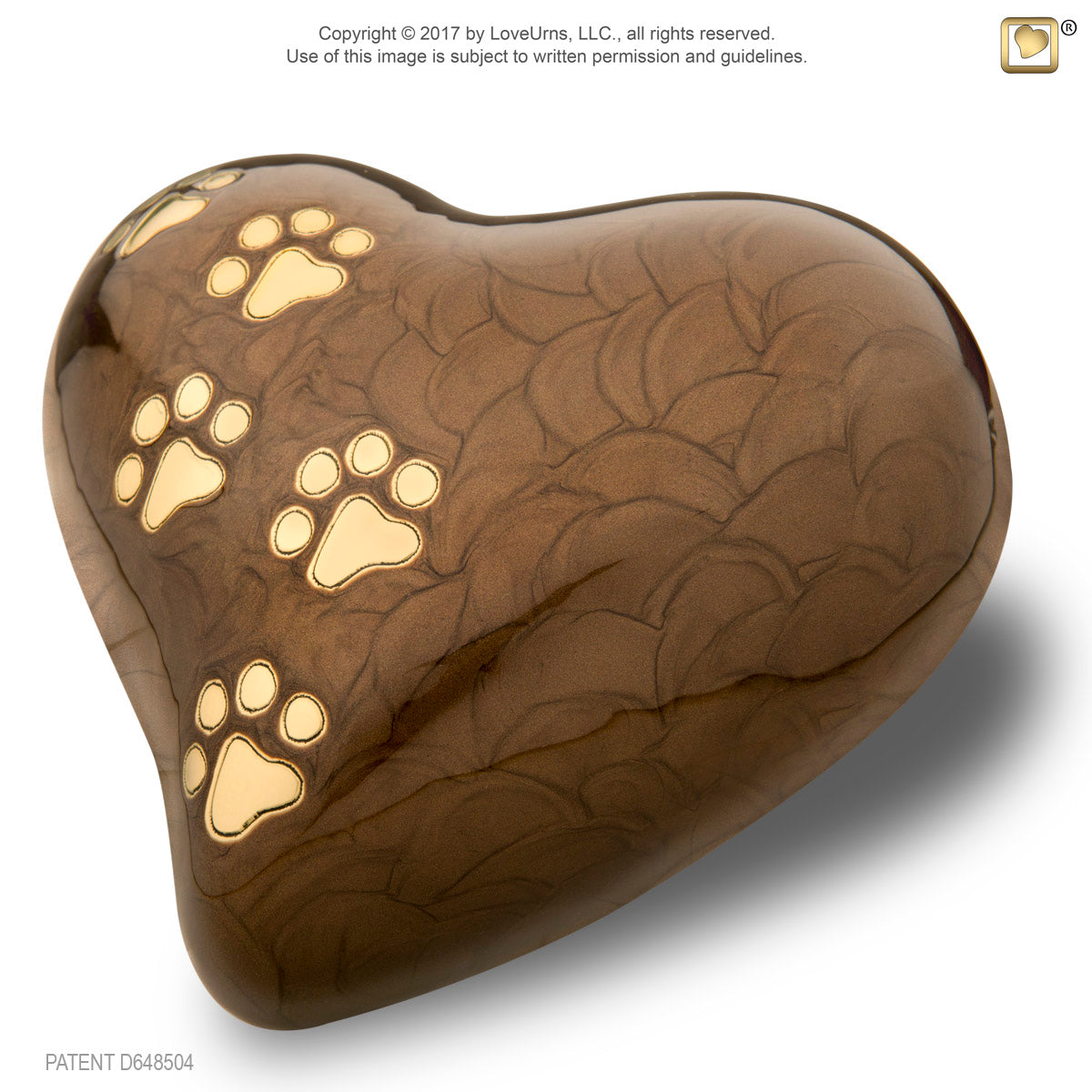 Heart Pearlescent Bronze Large