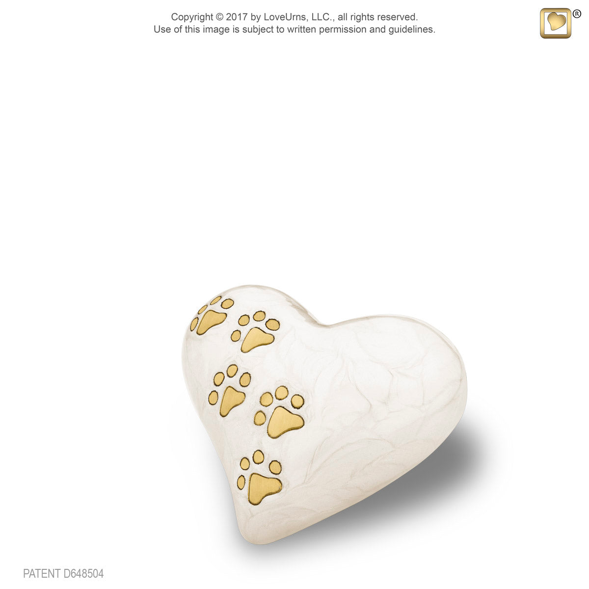 Heart Pearlescent White KS