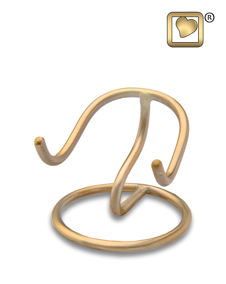 Brushed Gold Pet Heart Stand Small