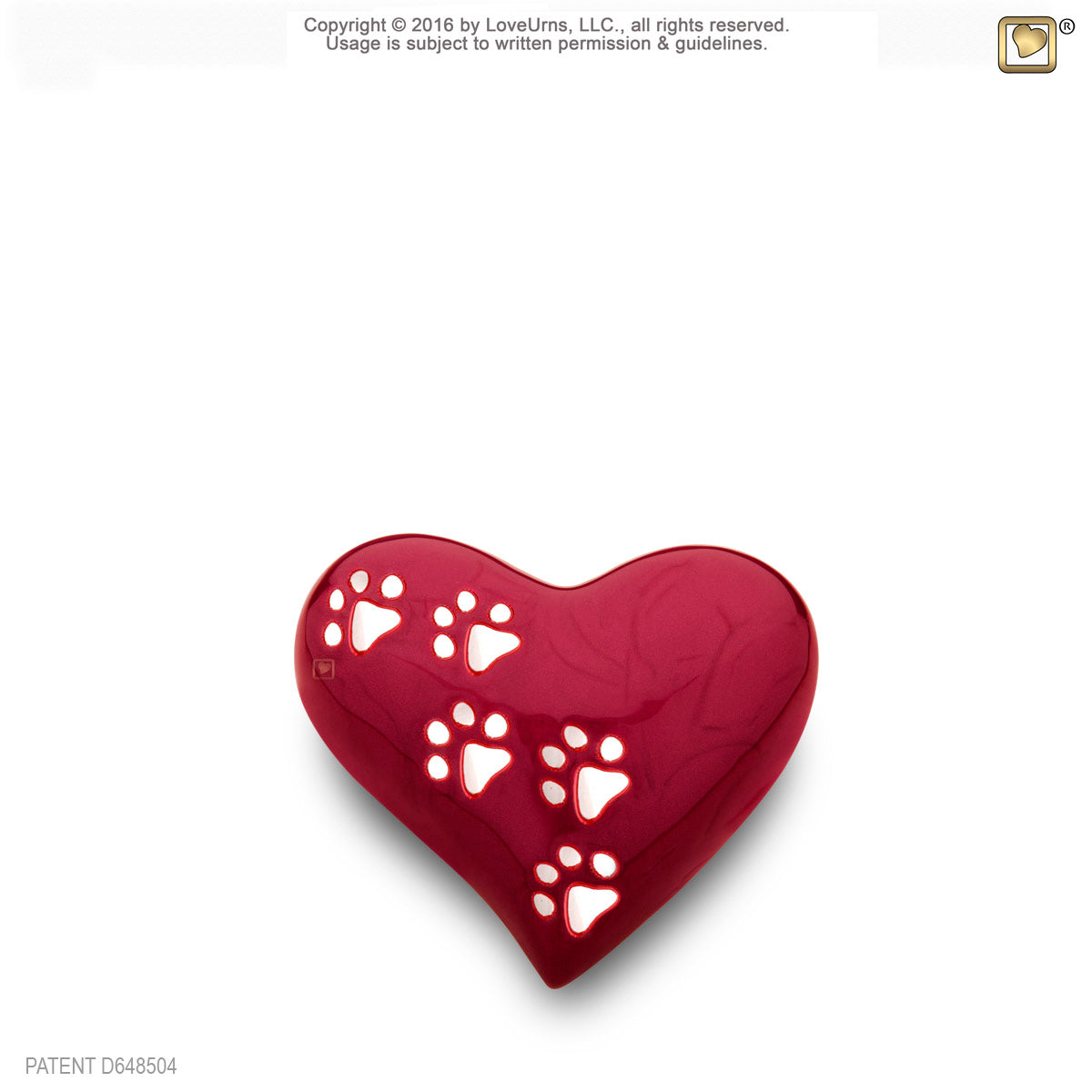 Heart Pearlescent Red KS