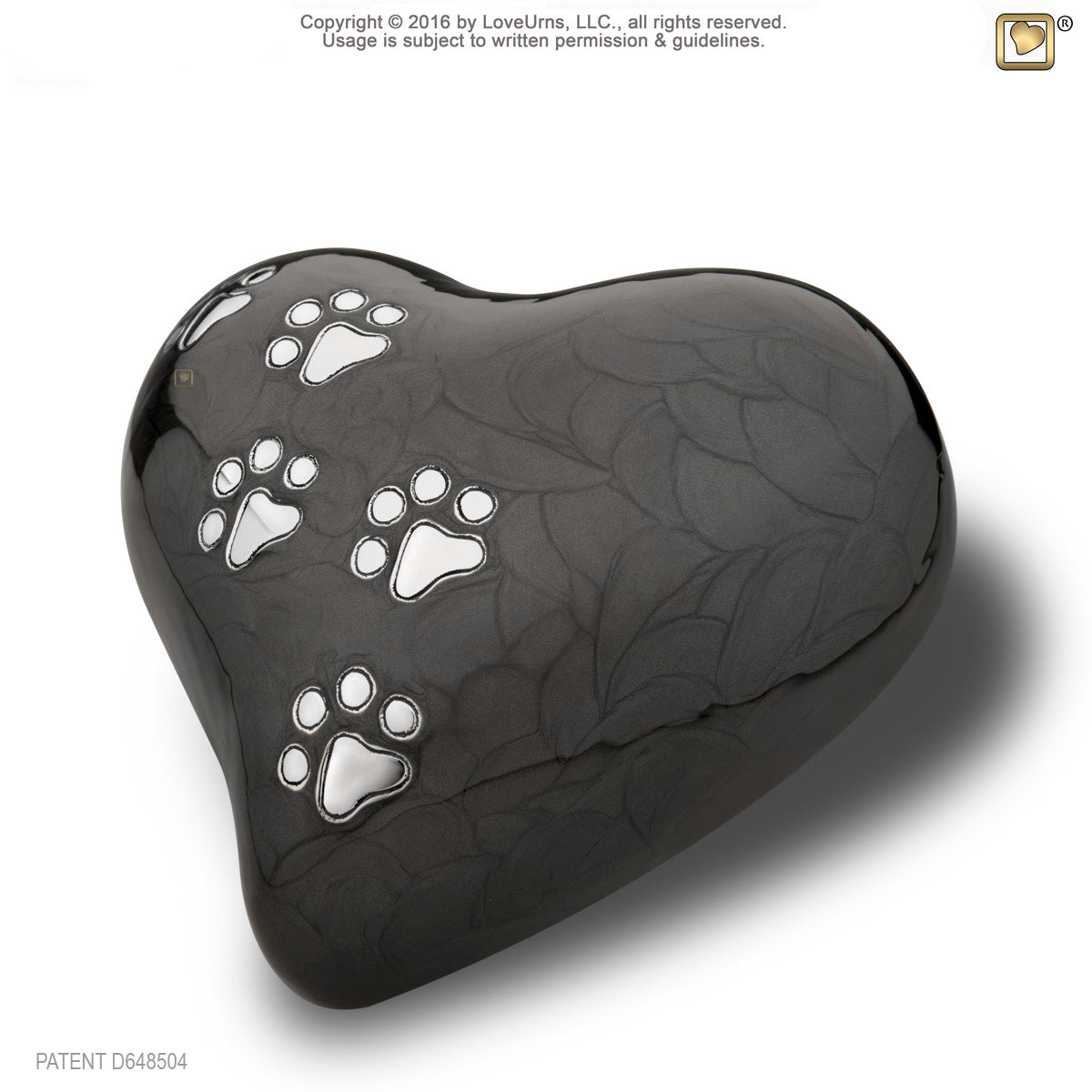 Heart Pearlescent Midnight Medium