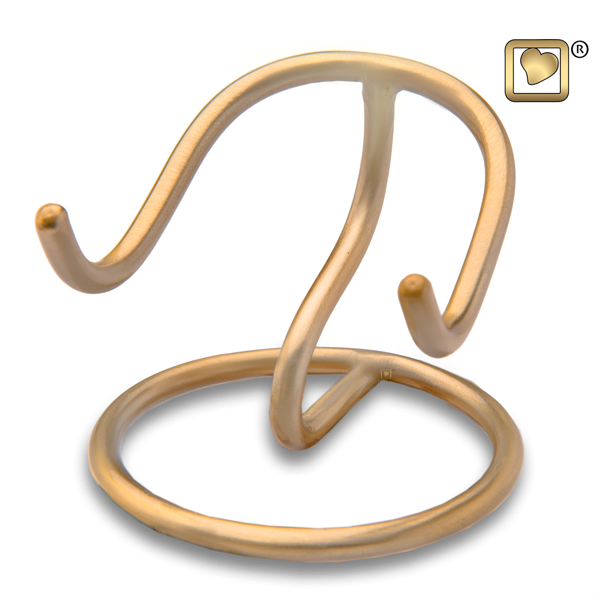 Brushed Gold Pet Heart Stand Large