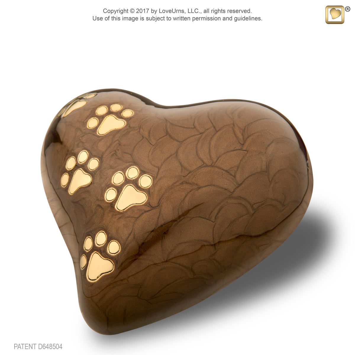 Heart Pearlescent Bronze Medium