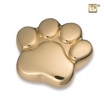 Paw Keepsake Shiny Brass