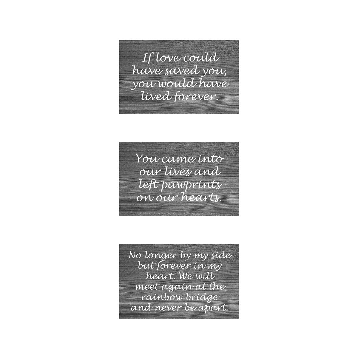 14″ X 11″ Frame Urn GREY OAK With Collar & Tag Keepsake Spaces
