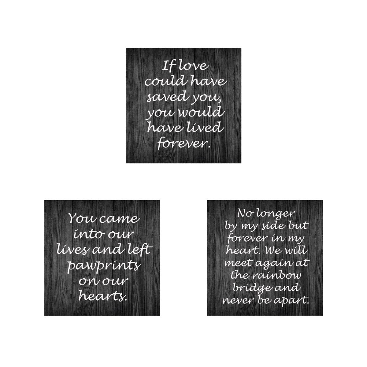 16″ X 12″ Frame Urn BLACK With Collar & Tag Keepsake Spaces