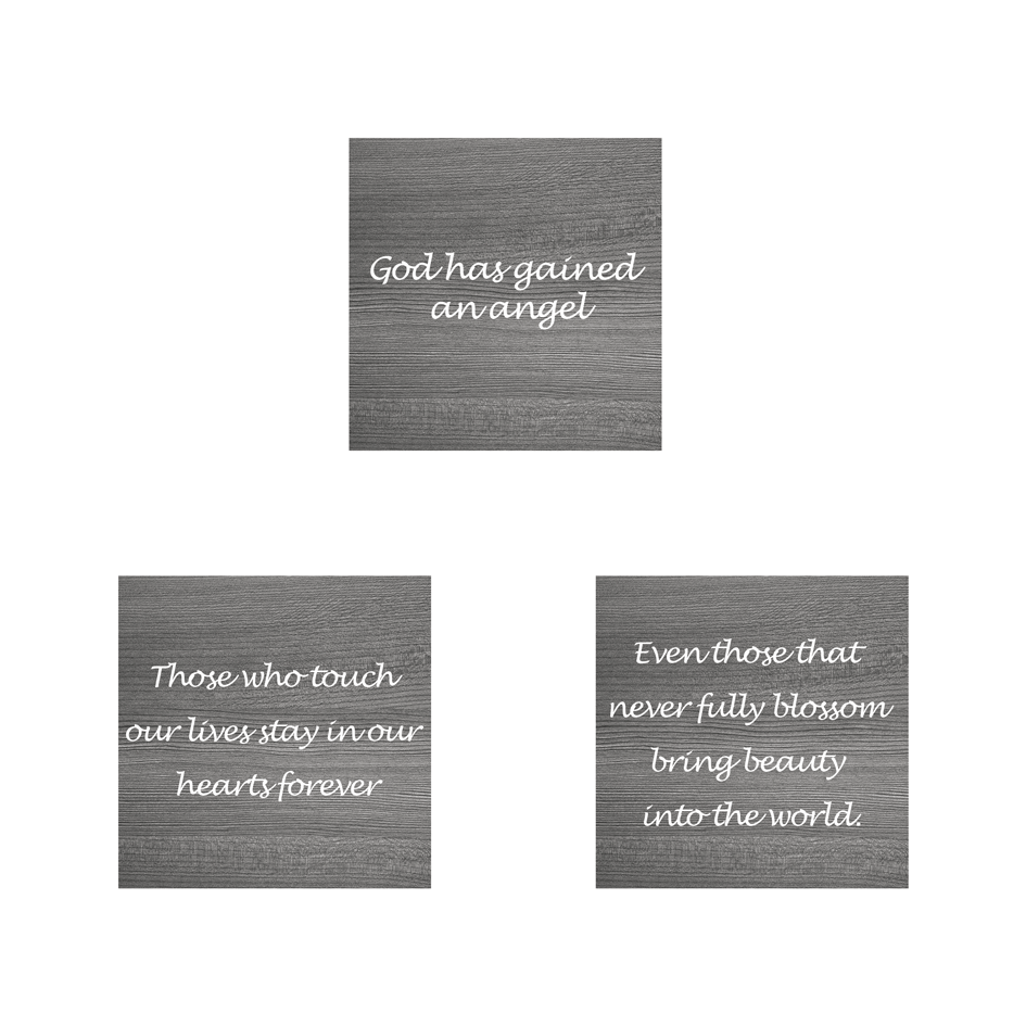 10″ X 8″ Frame Urn NATURAL OAK With Quote And Keepsake Bar (HITH)
