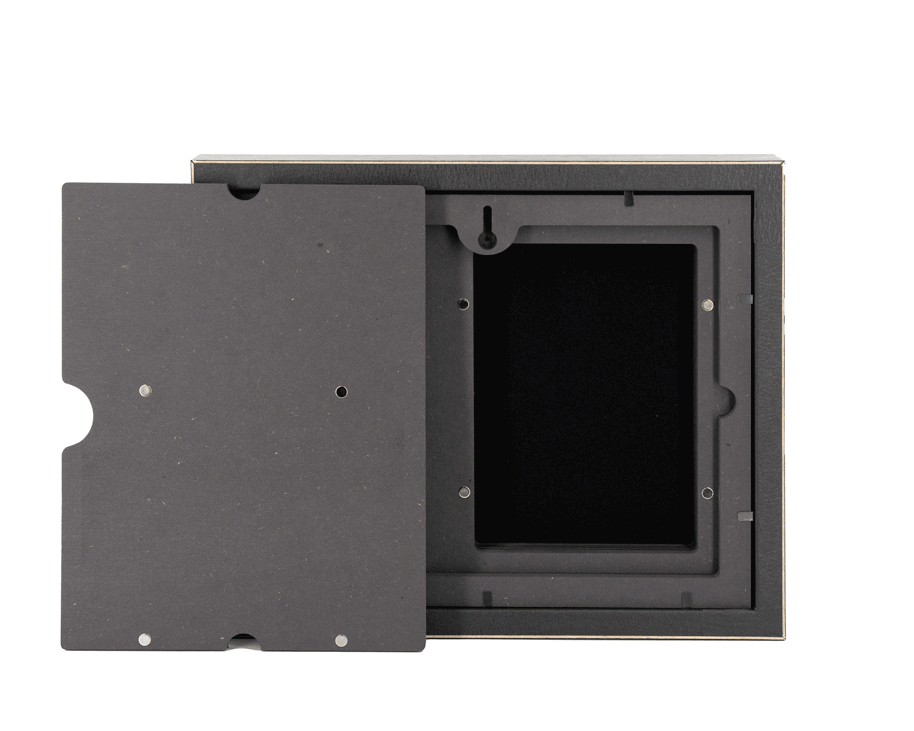 10″ X 8″ Frame Urn BLACK With Quote And Keepsake Bar (HITH)
