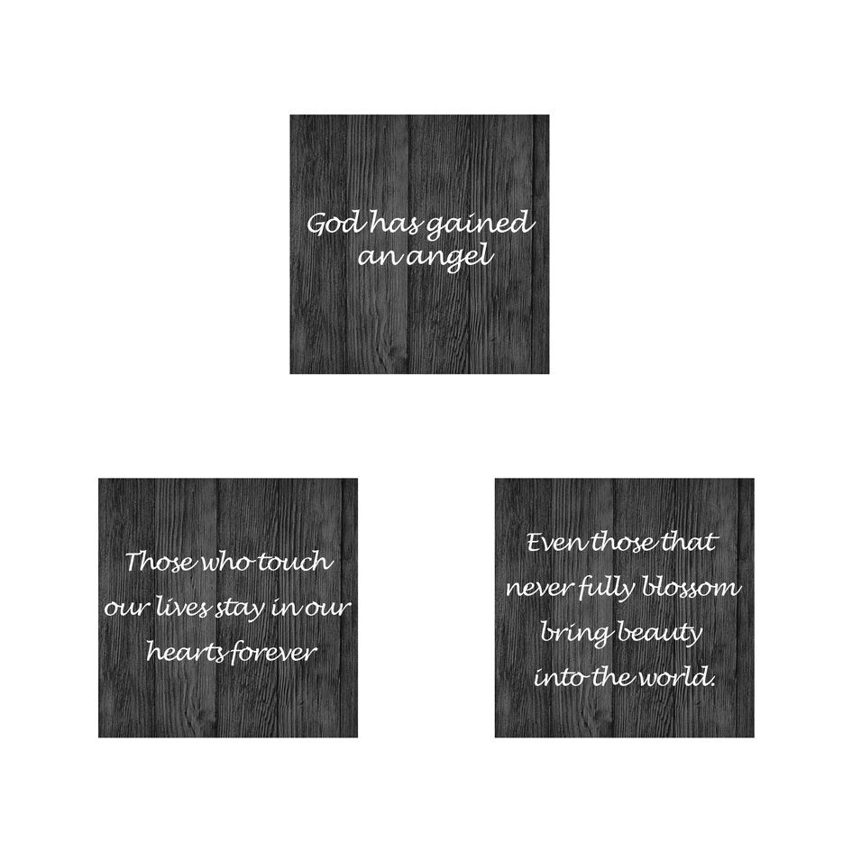 10″ X 8″ Frame Urn BLACK With Quote And Keepsake Bar (HITH)