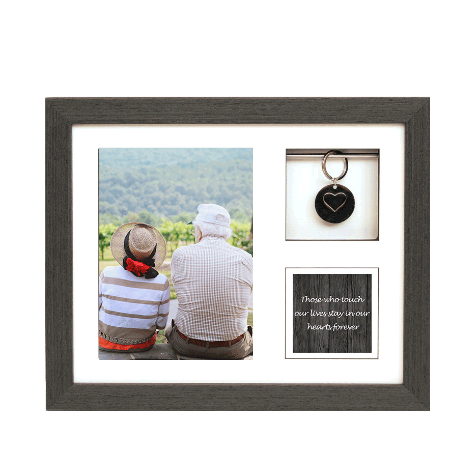 10″ X 8″ Frame Urn BLACK With Quote And Keepsake Bar (HITH)