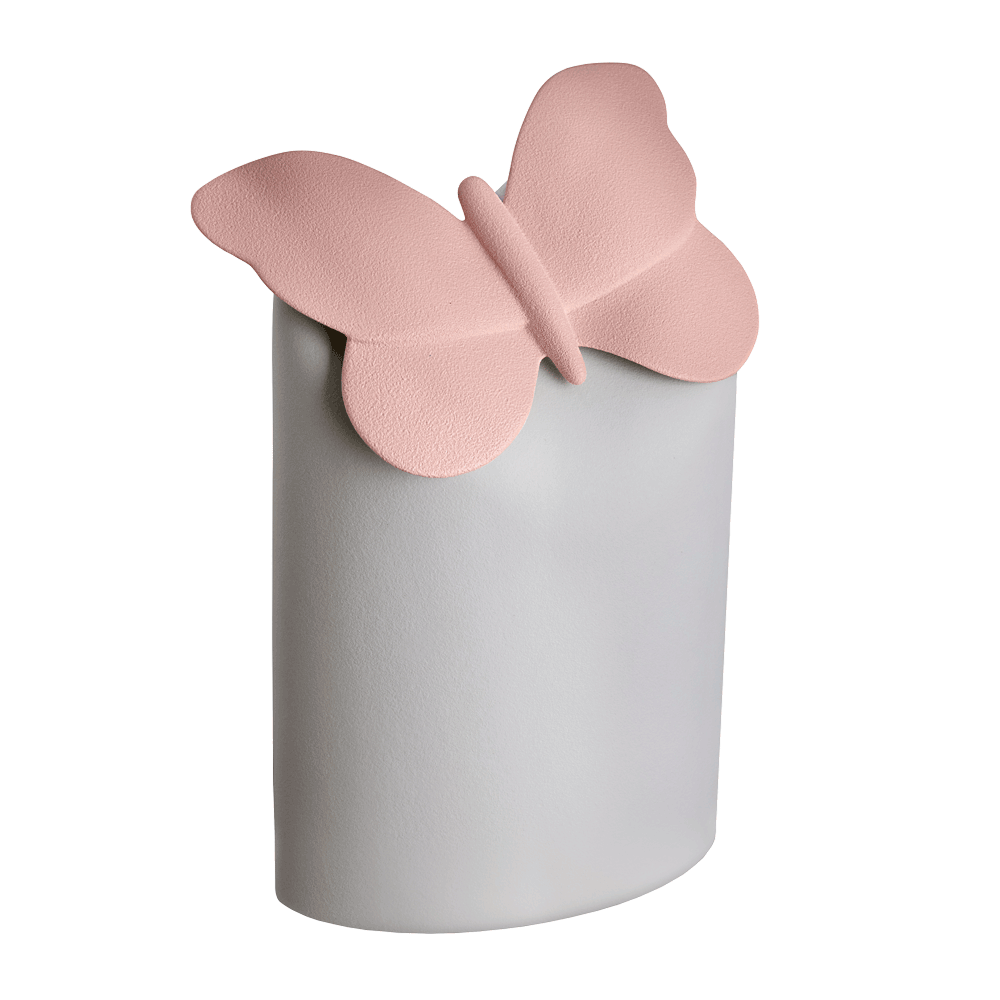 Paradise Butterfly Silver Grey & Pink Adult