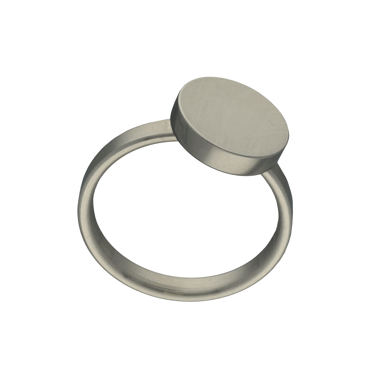 Plain Circle Engravable Ring STEEL 18mm