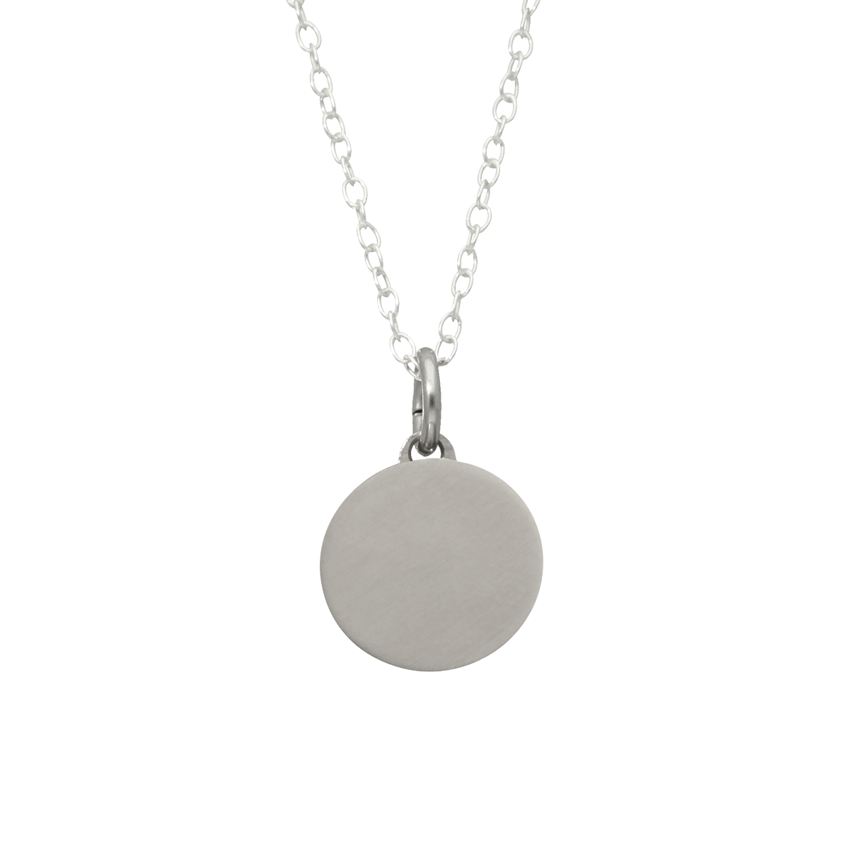 Plain Circle Engravable Ash Pendant STEEL