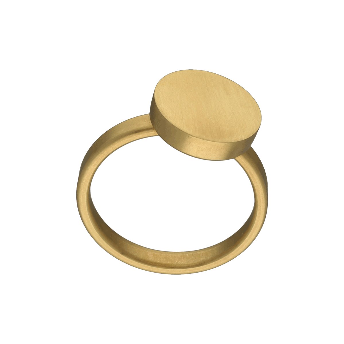 Plain Circle Engravable Ring GOLD 17mm