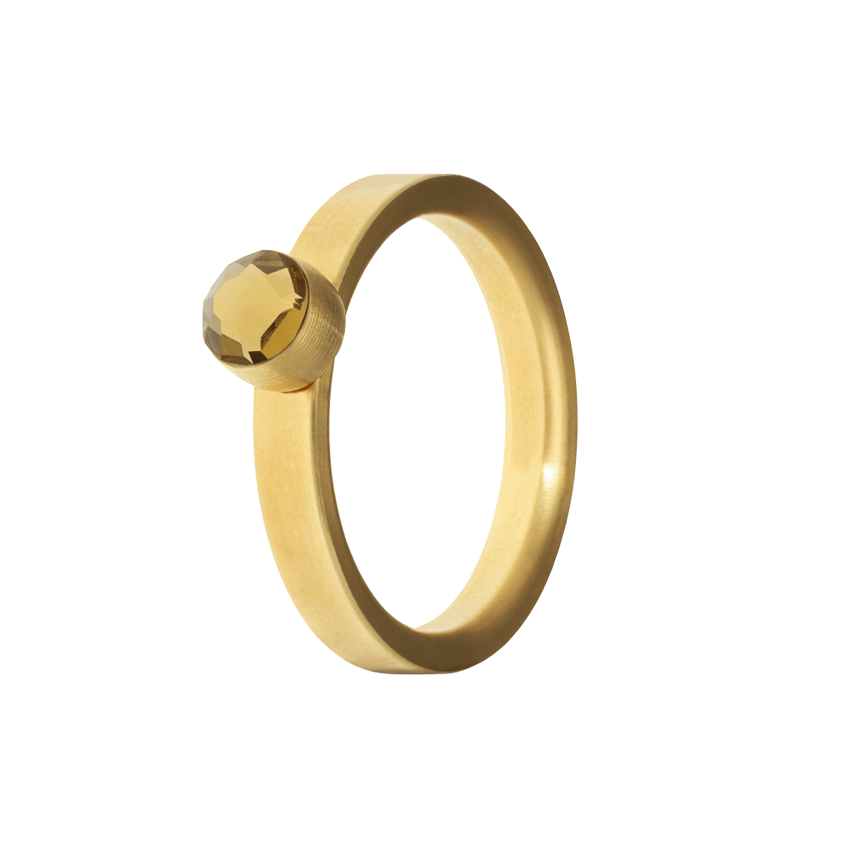 Citrine GOLD Ring 18mm