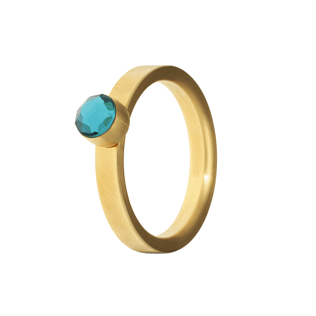 Blue Topaz GOLD Ring 18mm
