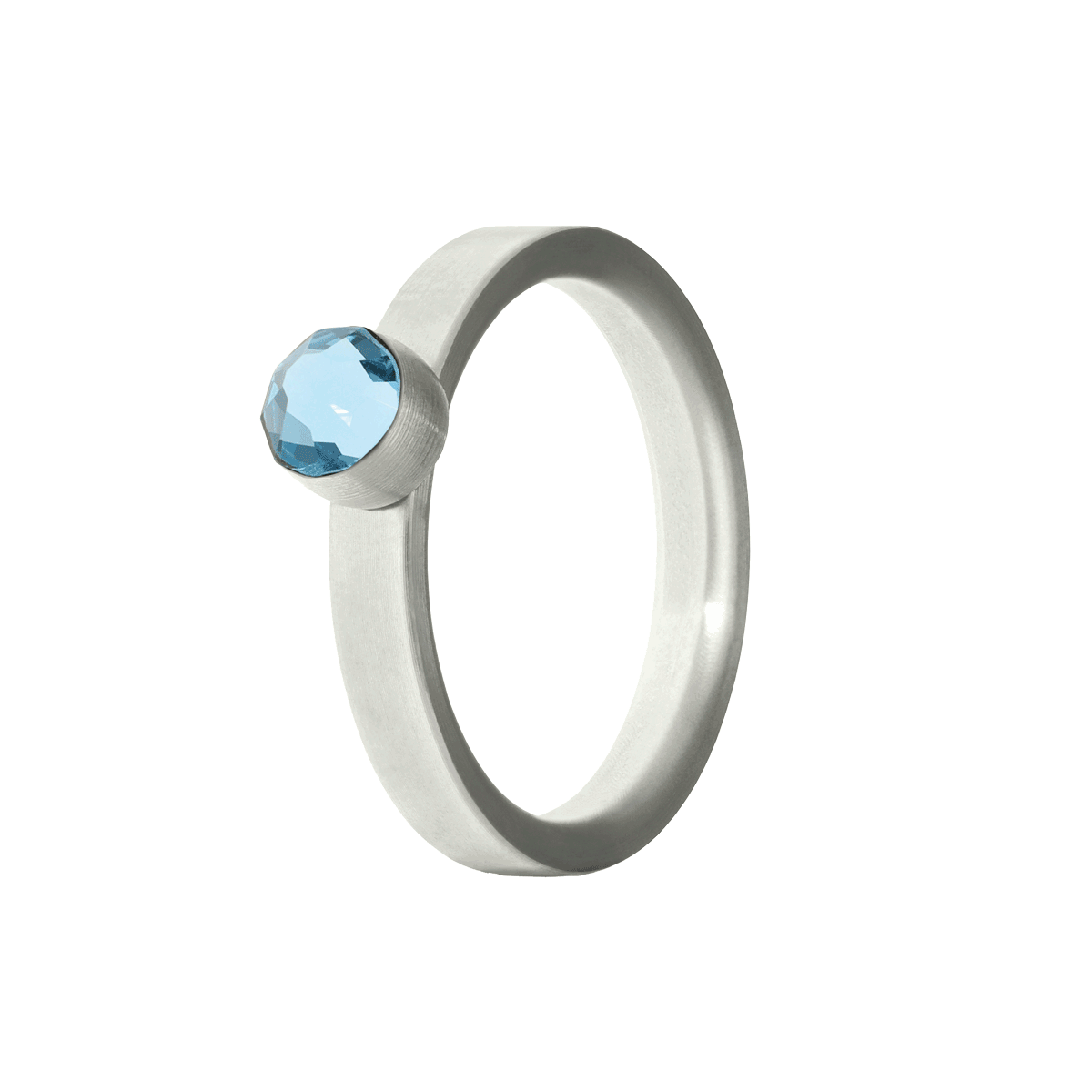 Aquamarine Ring STEEL 18mm