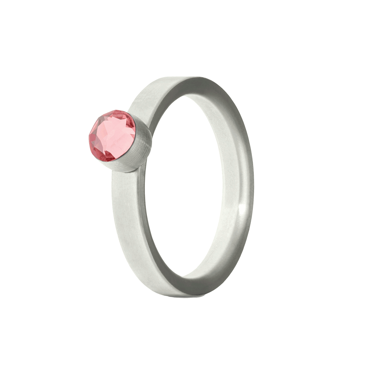 Pink Tourmaline Ring STEEL 18mm