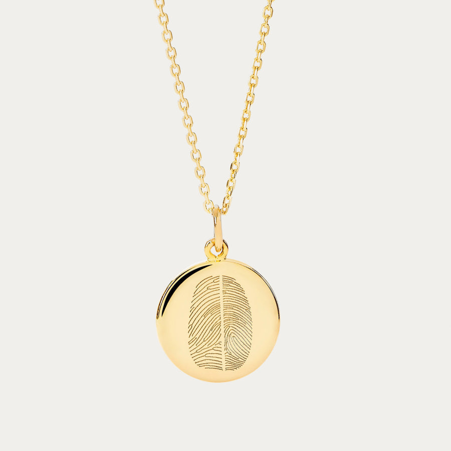 The Duo Fingerprint Necklace | Diamond Chain or Bobble Chain