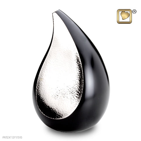 Tear Drop Black Urn