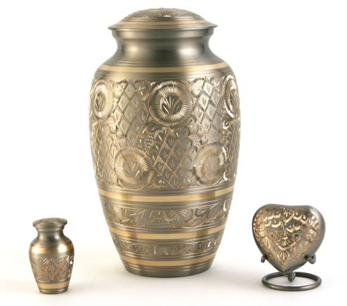 Classic Platinum Engraved Urn