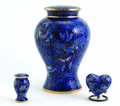 Ettienne Butterfly Blue Urn