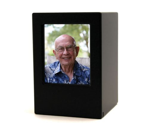 Black Photo Urn