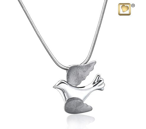 Flying Dove (Silver Two Tone) Ash Pendant