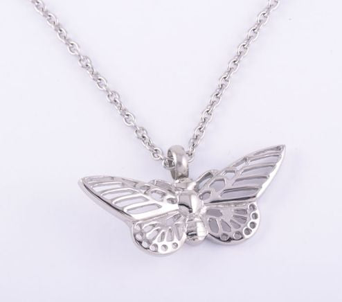 Butterfly Ash Pendant (Stainless Steel)