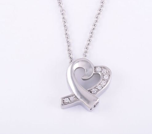 Diamante Heart Ash Pendant (Stainless Steel)