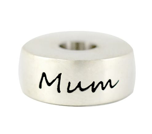 Mum Round Tribute Bead