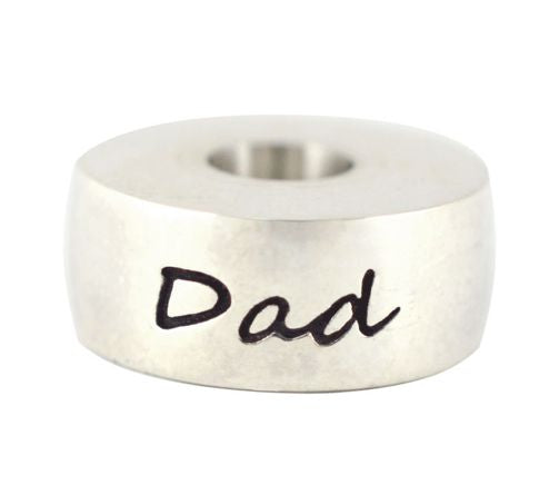 Dad Round Tribute Bead