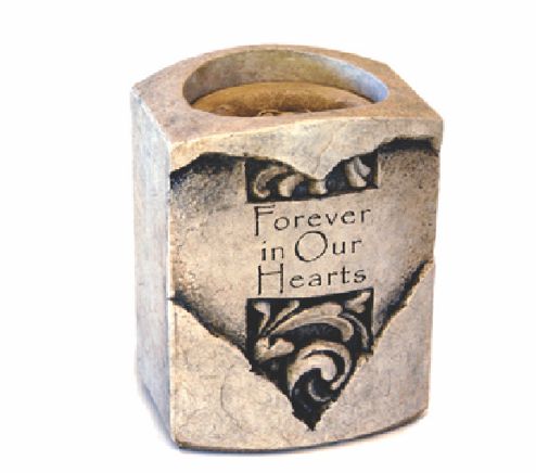 Heart Candle Urn (Stone)