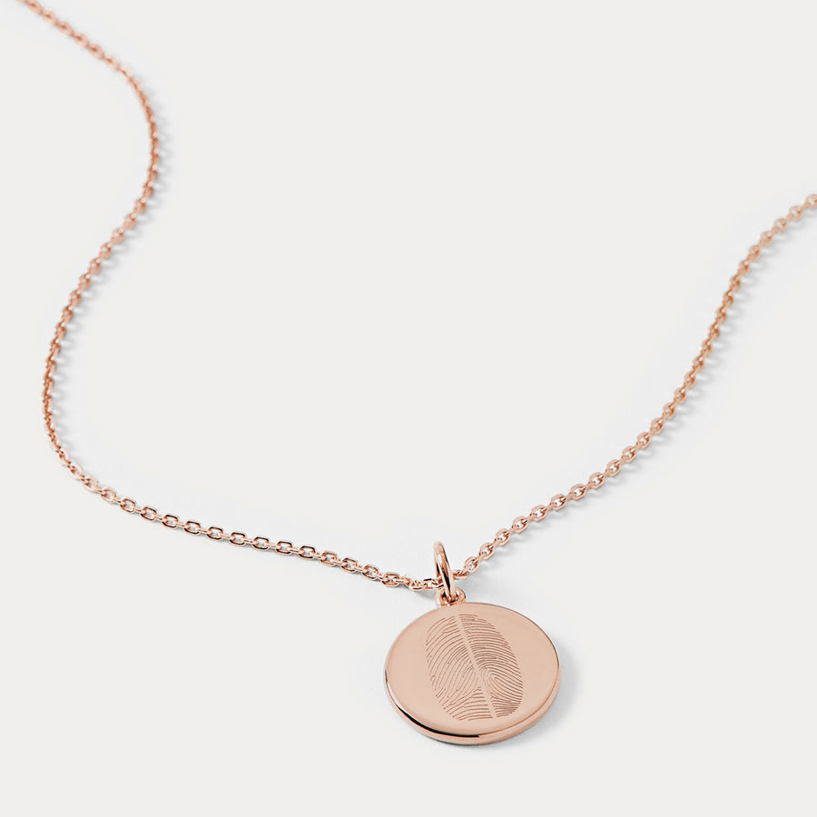 The Duo Fingerprint Necklace | Diamond Chain or Bobble Chain