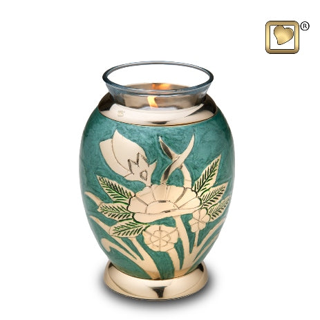 Tealight Urn – Rose (Emerald Green)