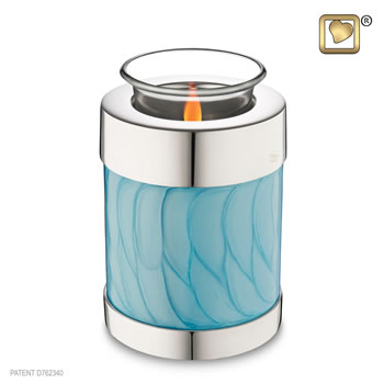 Tealight Urn – Pearl Blue