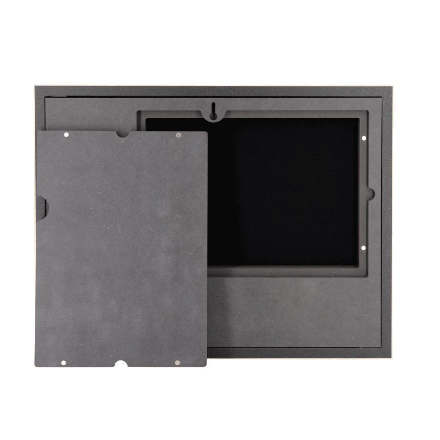 16″ X 12″ Frame Urn BLACK With Collar & Tag Keepsake Spaces