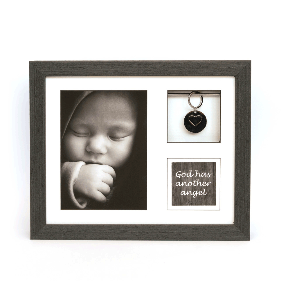 10″ X 8″ Frame Urn BLACK With Quote And Keepsake Bar (HITH)