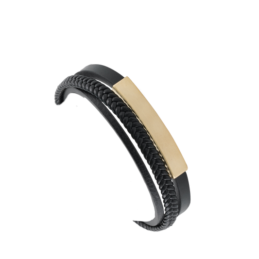 Triple Band Bracelet Bronze/Black