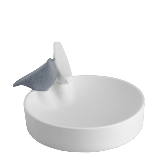 Togetherness White & Slate Bird Bath