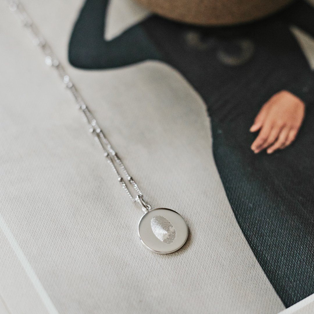 The Classic Fingerprint Necklace | Diamond Chain or Bobble Chain